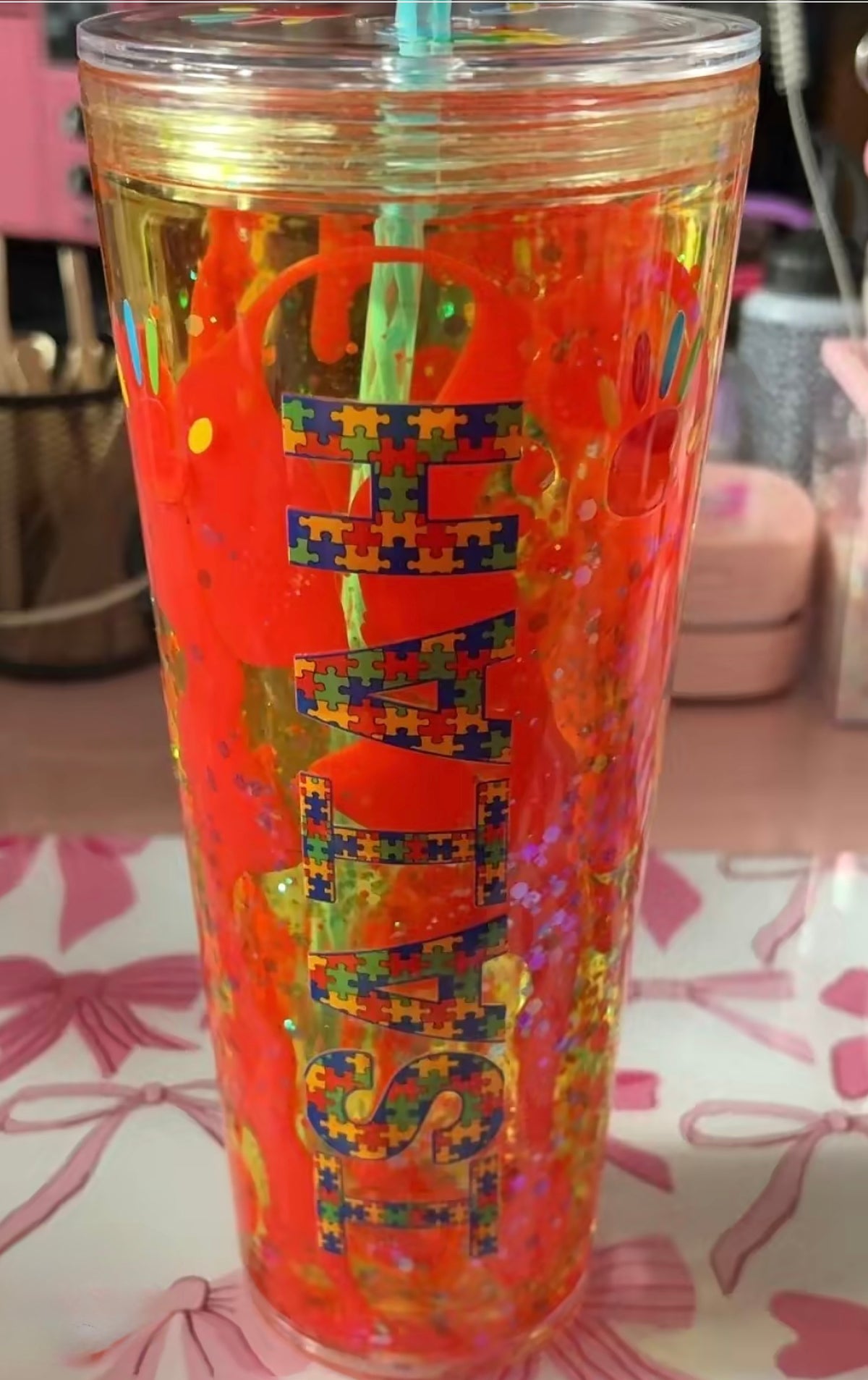 Pre-made 24oz lava tumbler