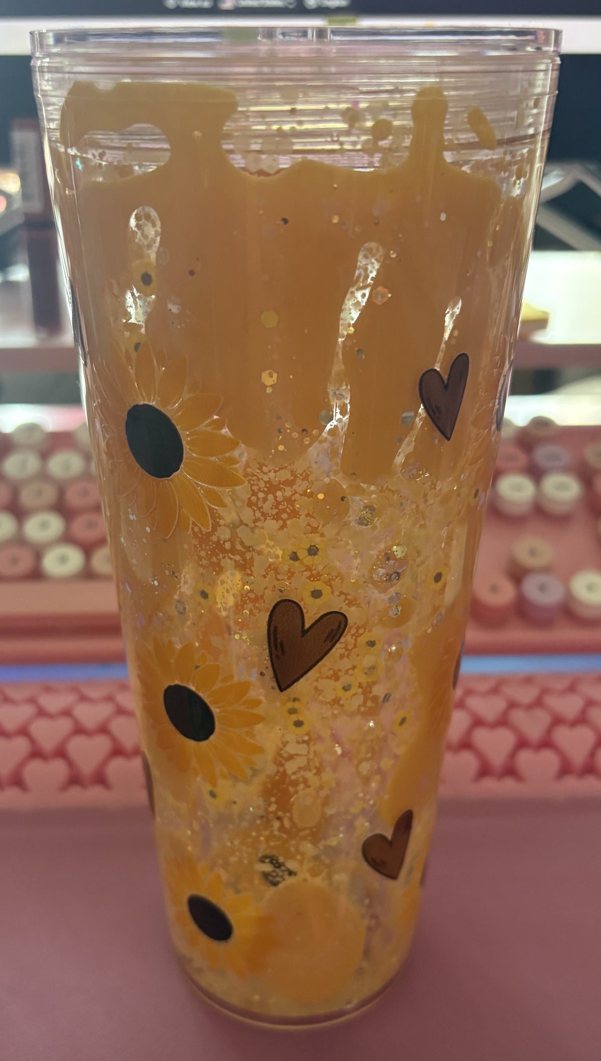 Pre-made 24 oz Lava Tumbler - Sunflower Design