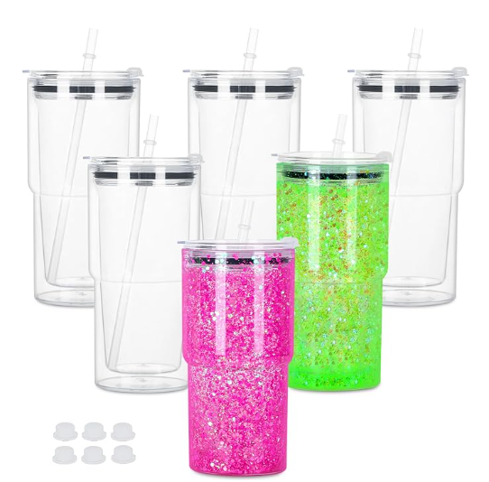 18oz Acrylic Tumblers Glitter or lava your choice